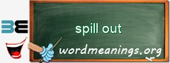 WordMeaning blackboard for spill out